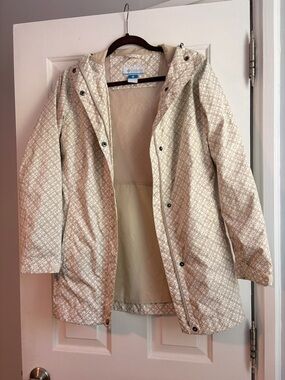 Columbia Women's Beige Hooded Trench Coat